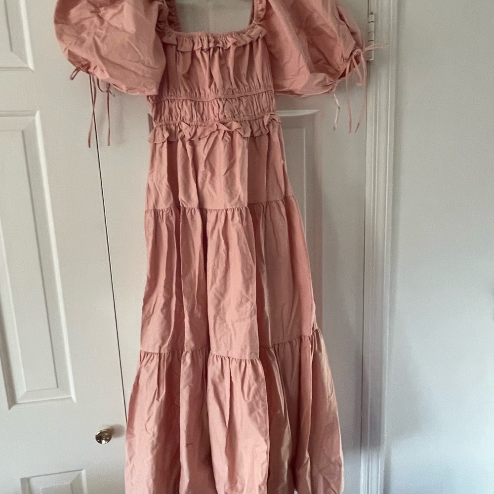 En Saison Pink Smocked Tiered Sundress - Picture 4 of 5